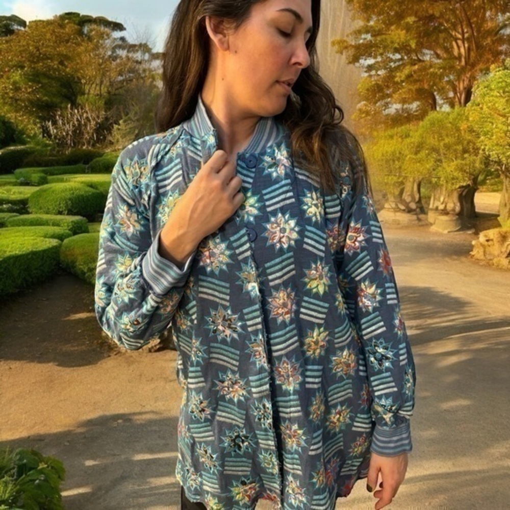 Johnny Was Biya Chelsea midi patchwork bomber jacket NWT (extremely oversized)